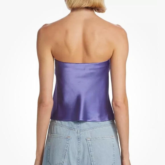 Reformation Spritz Silk Strapless Silk Top
Size Medium Lilac - Picture 6 of 8